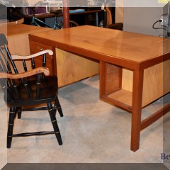 F77. MCM desk with damage to top. 30”h x 60” x 36”d - $175 